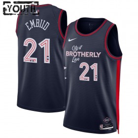 Barn Philadelphia 76ers Tröja Joel Embiid Nike 2023-24 City Edition Marin Swingman